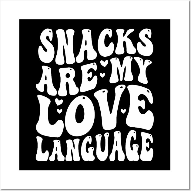 Snacks Are My Love Language Valentine Day Kids Boys Wall Art by jadolomadolo